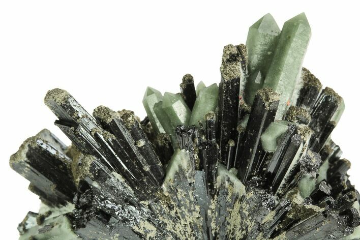 Green, Hedenbergite Included Quartz on Ilvaite - Mongolia #226194